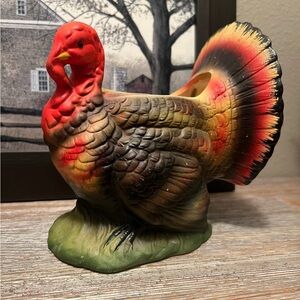 RB Vintage Colorful Turkey Figurine